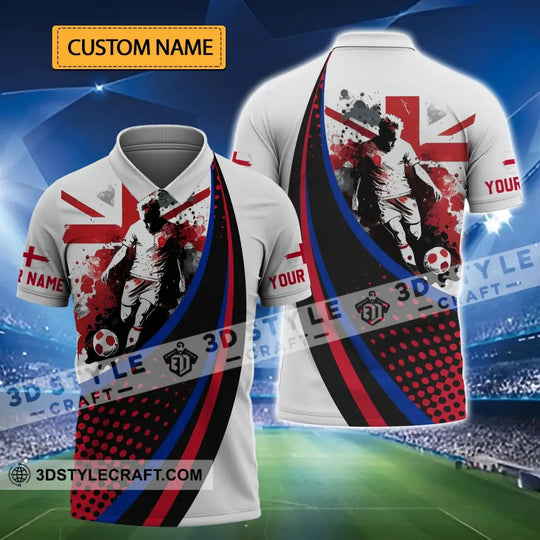 Unisex Shirt - Custom Name England National Team Red And White Color Shirt style option 1