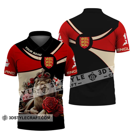 Unisex Shirt, Custom Name England Shirt, England Polo Shirt, English Custom Shirt style option 4
