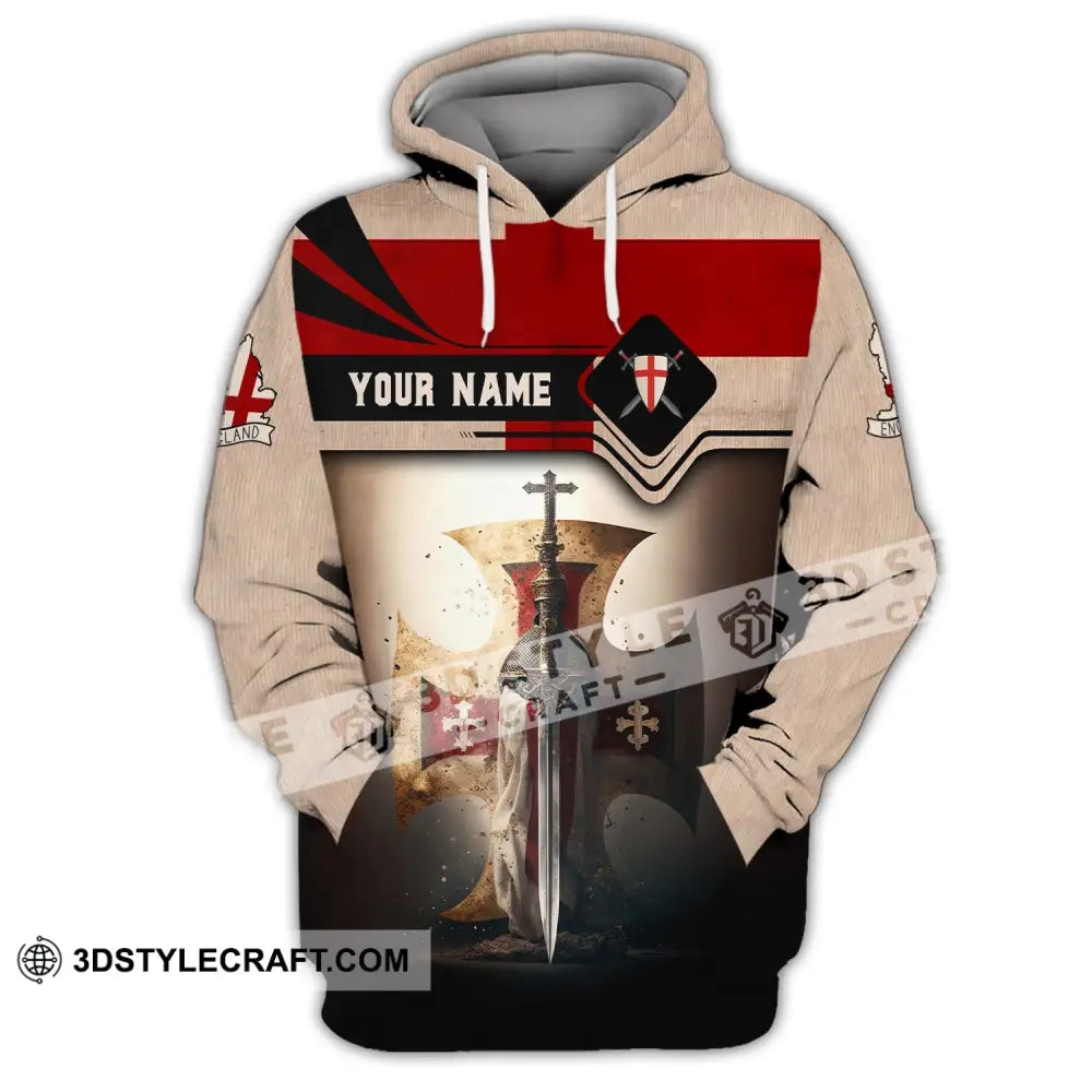 Unisex Shirt Custom Name England Polo Long Sleeve English Gift Hoodie / S T-Shirt