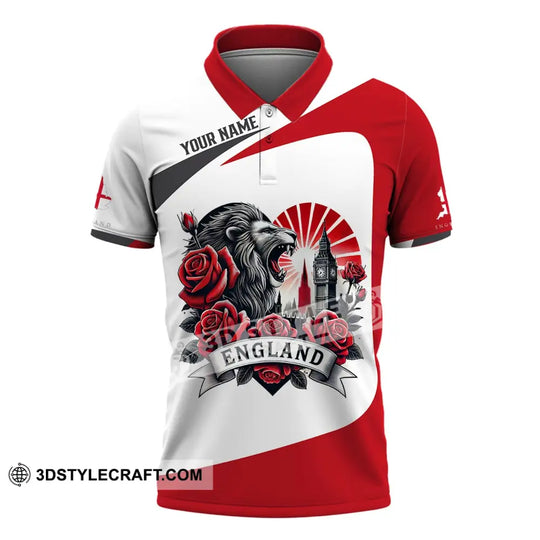 Unisex Shirt, Custom Name England Shirt, England Polo Long Sleeve, English Gift style option 4
