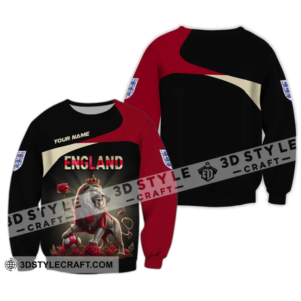 Unisex Shirt Custom Name England T-Shirt Pride Gift Long Sleeve / S