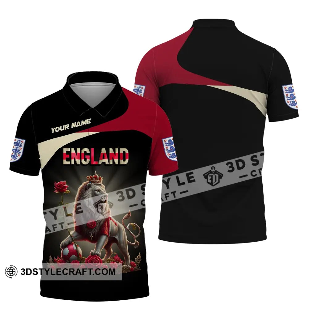 Unisex Shirt Custom Name England T-Shirt Pride Gift Polo / S