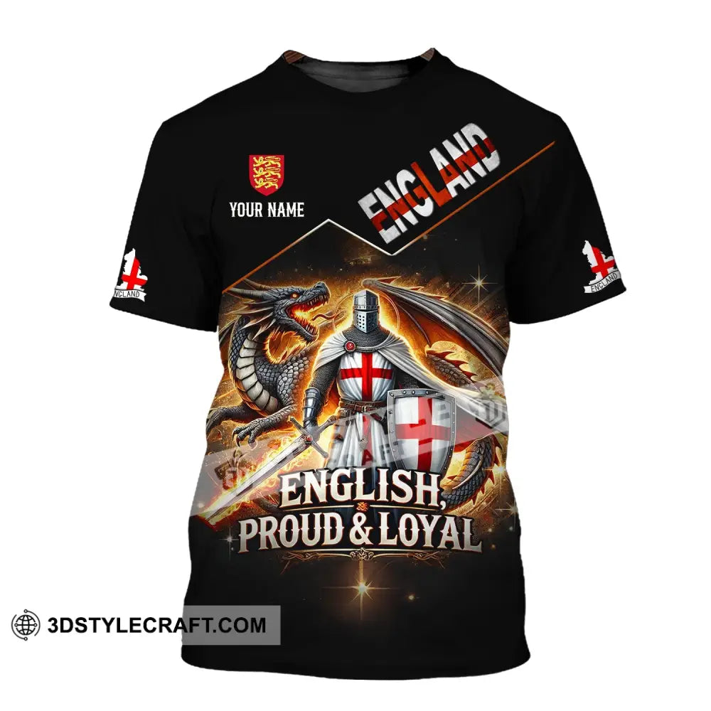 Unisex Shirt - Custom Name English Proud & Loyal T-Shirt / S T-Shirt