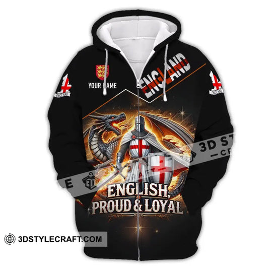 Unisex Shirt - Custom Name English Proud & Loyal Shirt style option 3