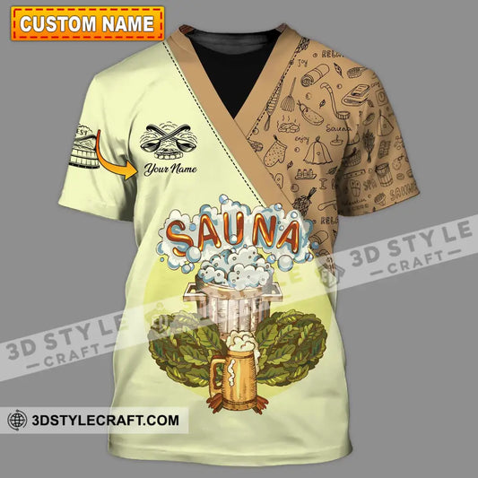 Unisex Shirt - Custom Name Enjoy Sauna T-Shirt