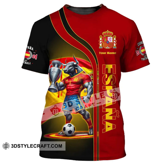 Unisex Shirt, Custom Name España Football Shirt, España Football Polo Long Sleeve, Soccer Lover Shirt style option 2