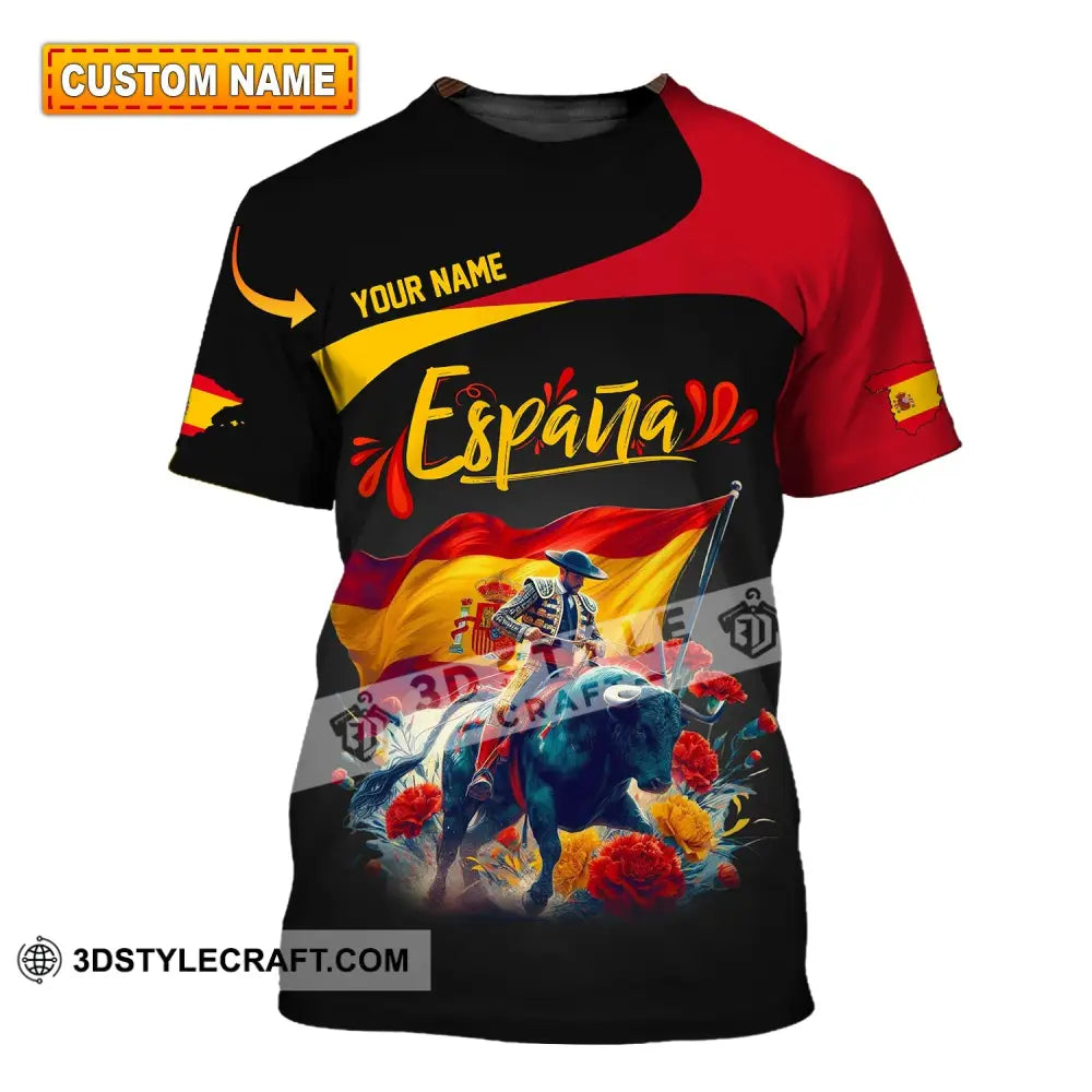 Unisex Shirt Custom Name España Polo Espana Hoodie Long Sleeve T-Shirt