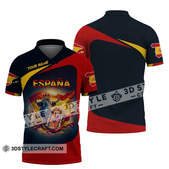 Unisex Shirt, Custom Name España Shirt, España Polo Shirt, Spanish Love Shirts style option 4