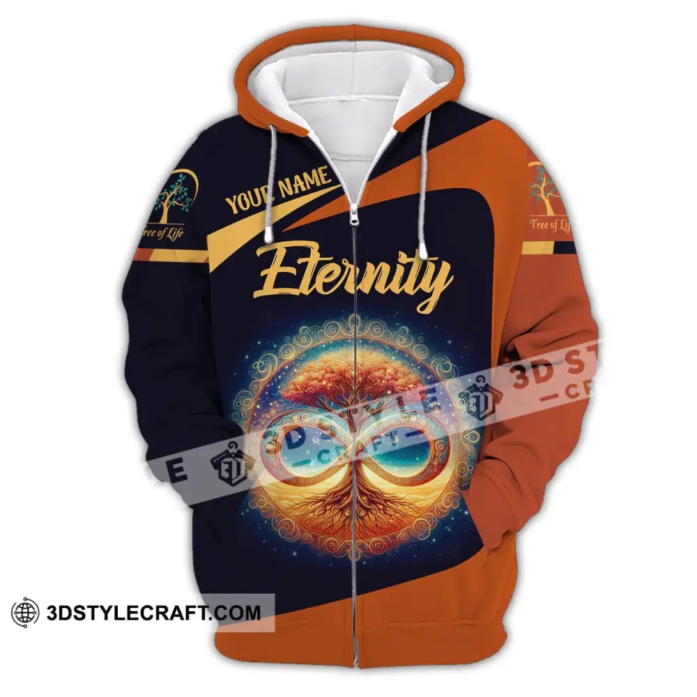 Unisex Shirt - Custom Name Eternity Zipper Hoodie / S T-Shirt