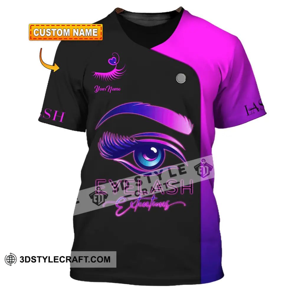 Unisex Shirt - Custom Name Eyelash T-Shirt