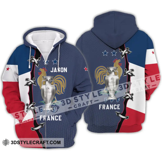 Unisex Shirt - Custom Name Shirt - FFF France style option 4