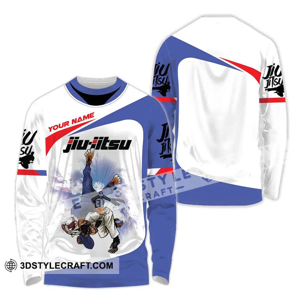 Unisex Shirt - Custom Name Fight Jiu Jitsu Long Sleeve / S T-Shirt