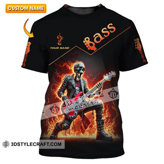 Unisex Shirt - Custom Name Shirt Fire Bass style option 1