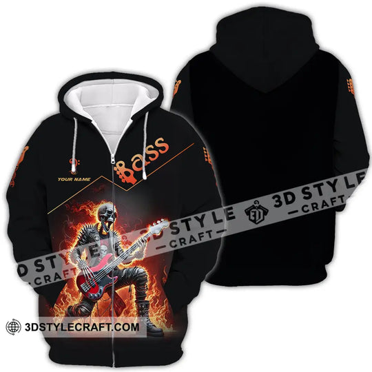 Unisex Shirt - Custom Name Shirt Fire Bass style option 4