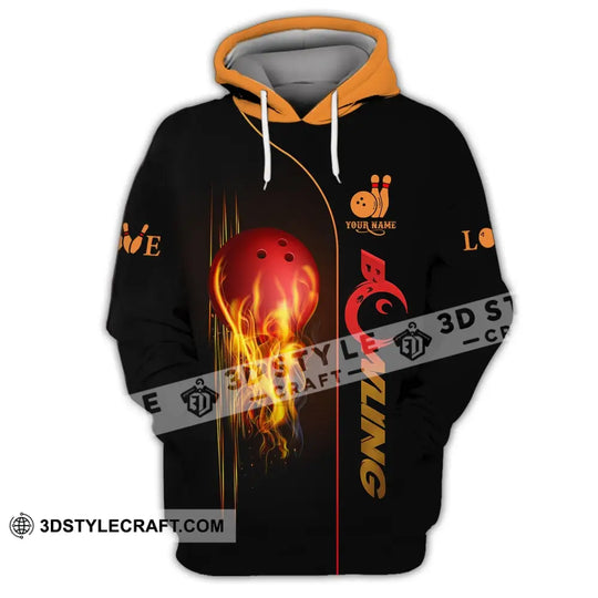Unisex Shirt - Custom Name Fire Bowling Shirt style option 4