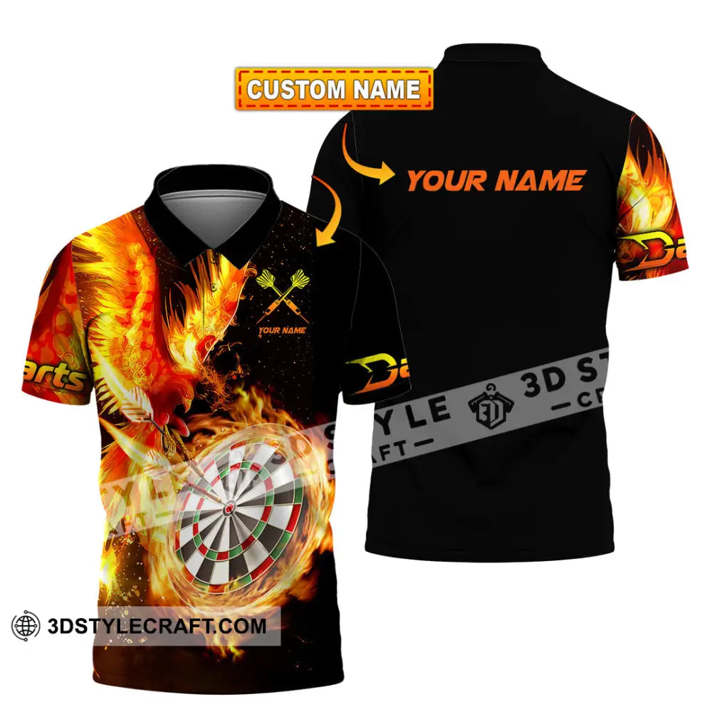 Unisex Shirt - Custom Name Fire Darts Sport T-Shirt