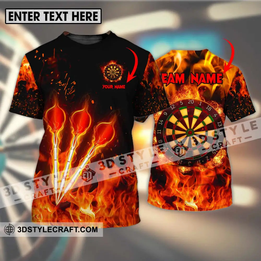 Unisex Shirt - Custom Name Fire Darts T-Shirt