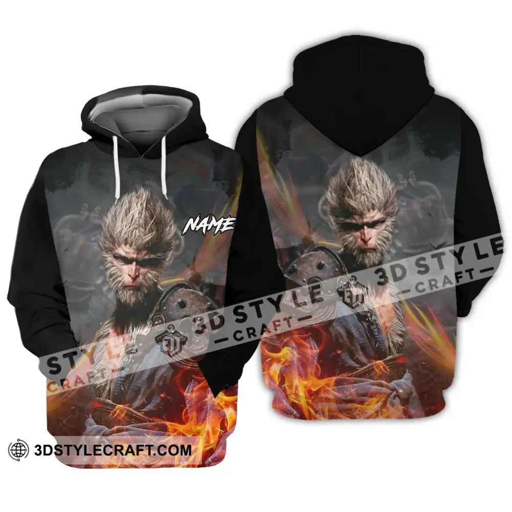 Unisex Shirt - Custom Name Fire Wukong Hoodie / S T-Shirt