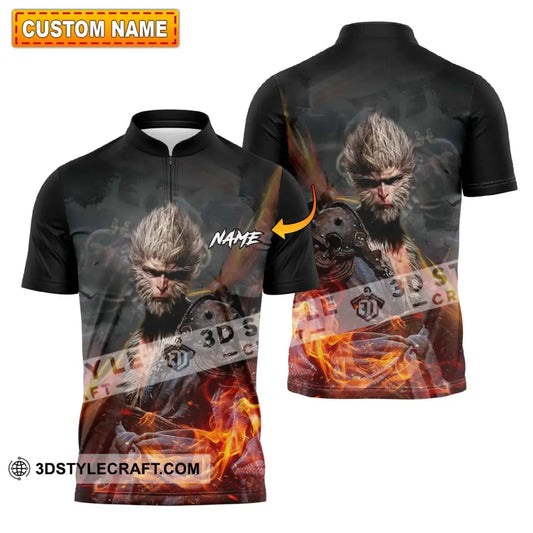 Unisex Shirt - Custom Name Fire Wukong T-Shirt