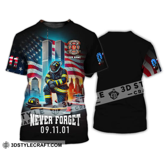 Unisex Shirt, Custom Name Firefighter Shirt, Firefighter Memorial Shirt, Fallen Firefighters 911 Memorial style option 2