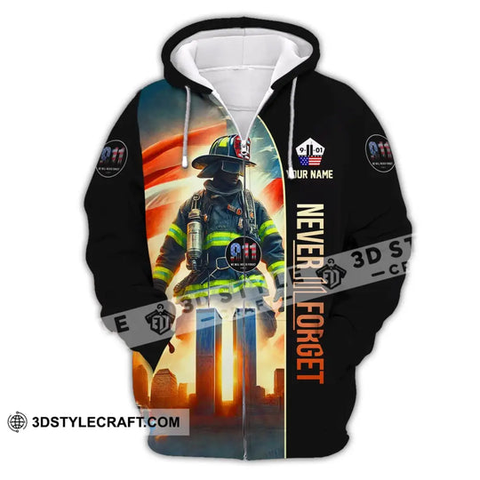 Unisex Shirt, Custom Name Firefighter Shirt, Firefighter Memorial, Fallen Firefighters 911 Memorial T-Shirt style option 3