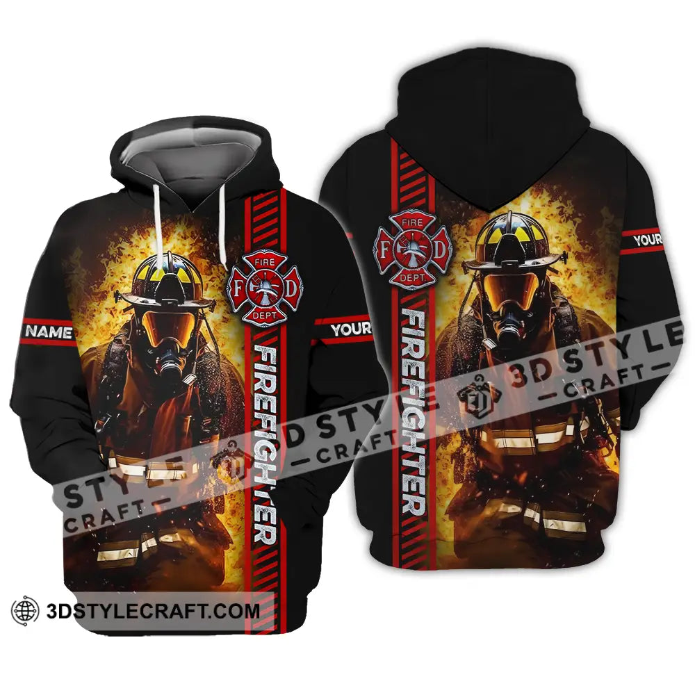 Unisex Shirt - Custom Name Firefighter Patriot Day 911 Hoodie / S T-Shirt