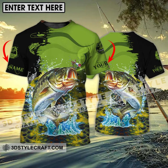 Unisex Shirt - Custom Name Fish On Fish Green And Black Shirt style option 1