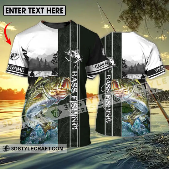 Unisex Shirt - Custom Name Fish Worker Shirt, Bass Fishing style option 1