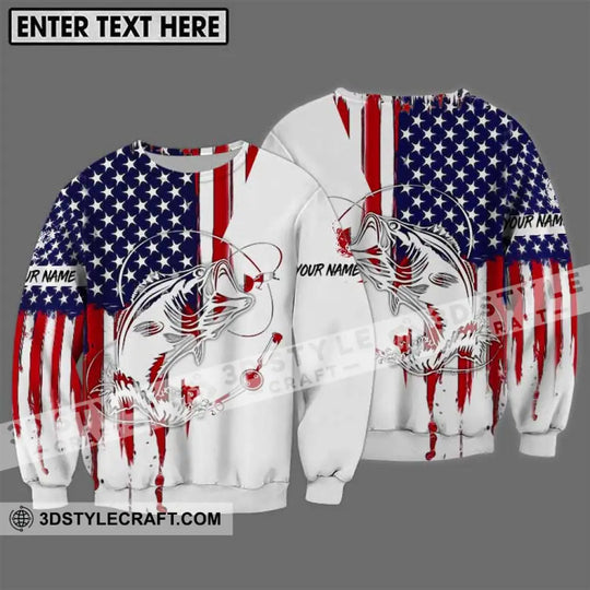Unisex Shirt - Custom Name Fisher Shirt, USA Flag Color style option 4