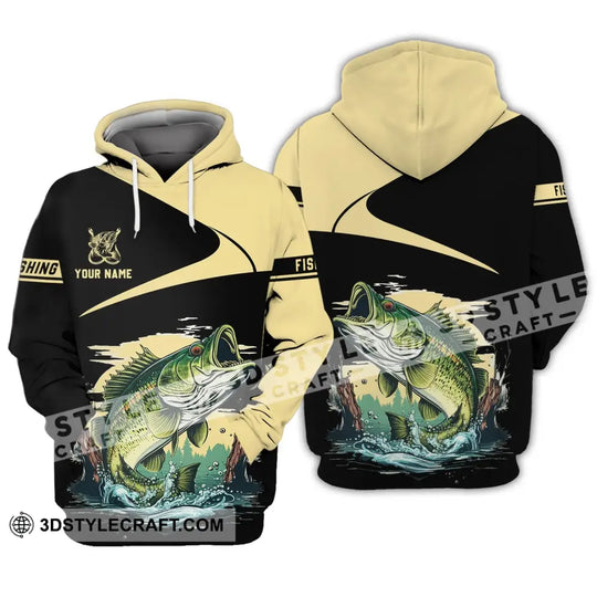 Unisex Shirt - Custom Name Fishing Black Gold Shirt style option 2