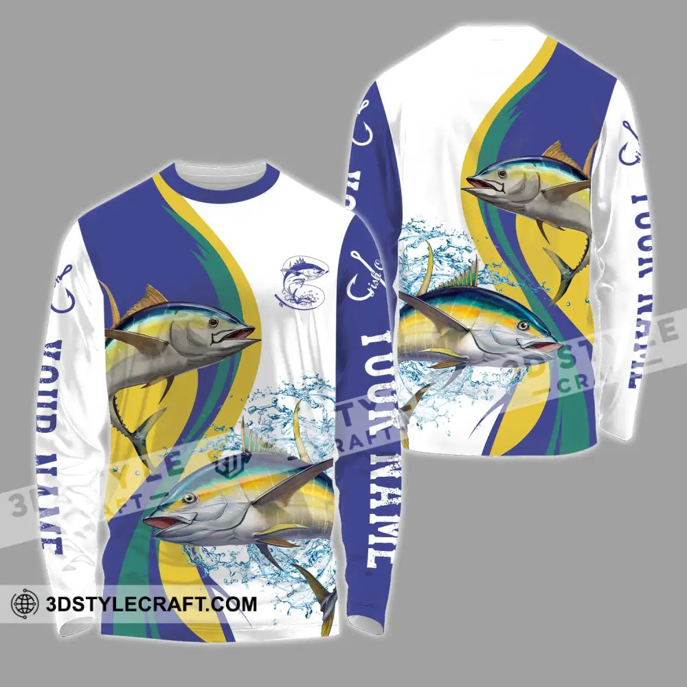 Unisex Shirt - Custom Name Fishing Hooking Long Sleeve / S T-Shirt