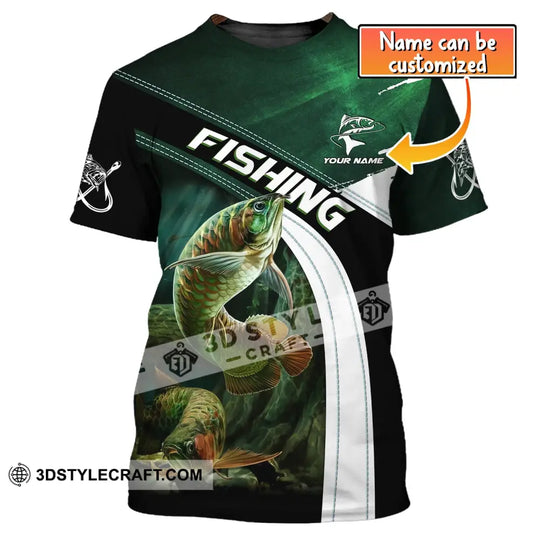 Unisex Shirt, Custom Name Fishing T-Shirt, Fishing Apparel, Shirt for Fishermen style option 1