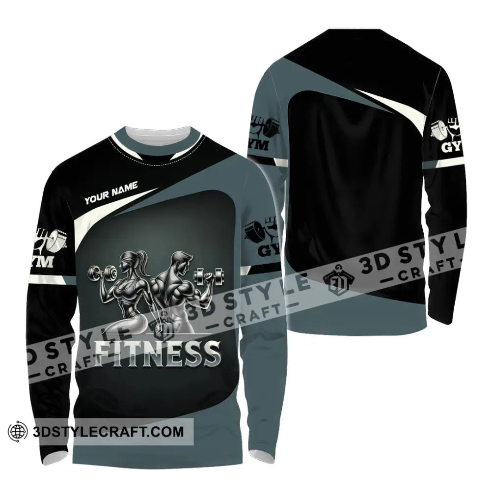 Unisex Shirt Custom Name Fitness Polo Long Sleeve Gift / S T-Shirt