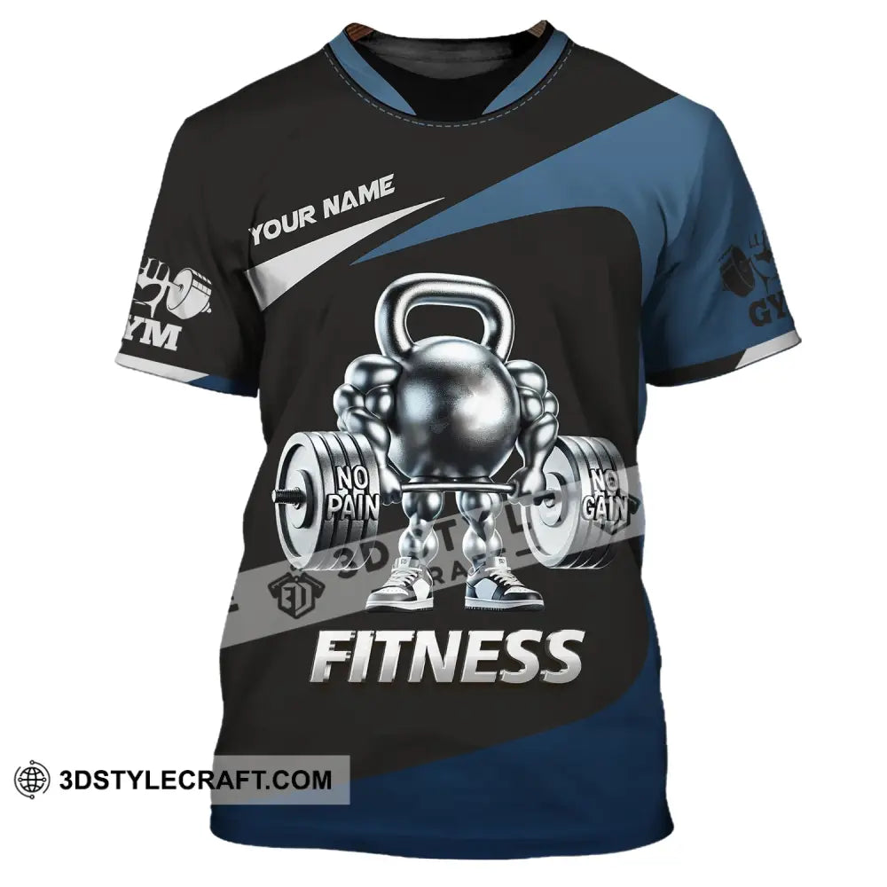 Unisex Shirt Custom Name Fitness Work Out Long Sleeve Gym T-Shirt / S T-Shirt