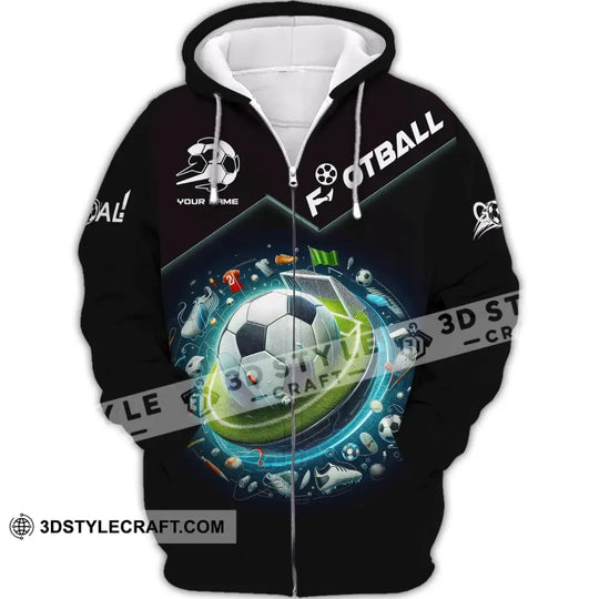 Unisex Shirt, Custom Name Football T-Shirt, Football Goal, Gift for Football Lover style option 3