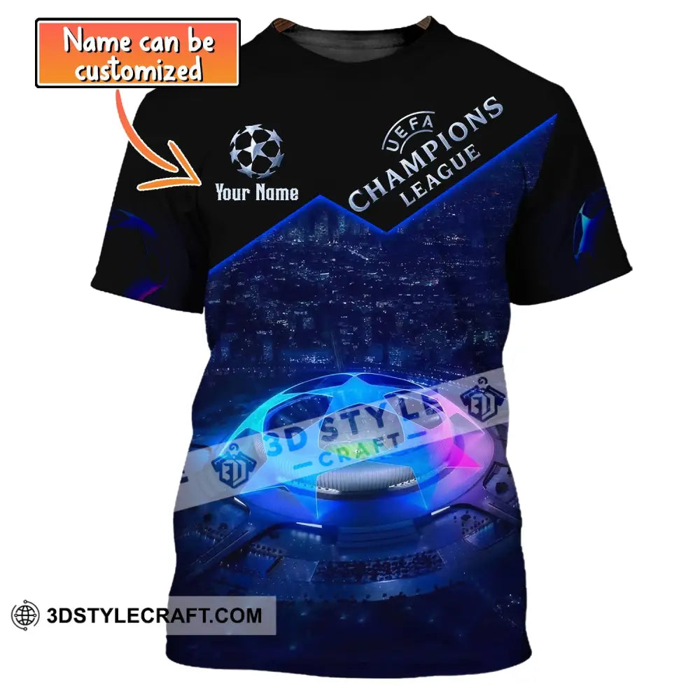 Unisex Shirt Custom Name Football T-Shirt Uefa Gift For Lover