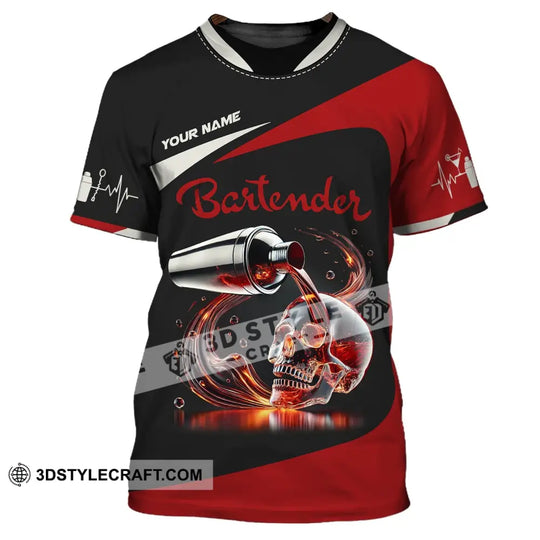 Unisex Shirt, Custom Name Shirt for Bartender, Bartender T-Shirt Hoodie Long Sleeve Shirt style option 2