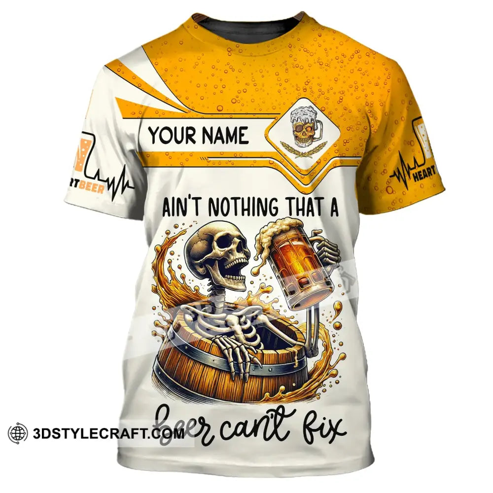 Unisex Shirt Custom Name For Beer Lover Ain’t Nothing A Can’t Fix T-Shirt / S T-Shirt