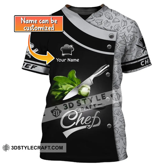 Unisex Shirt, Custom Name Shirt for Chef, Chef Apparel, T-shirt for Chefs style option 1