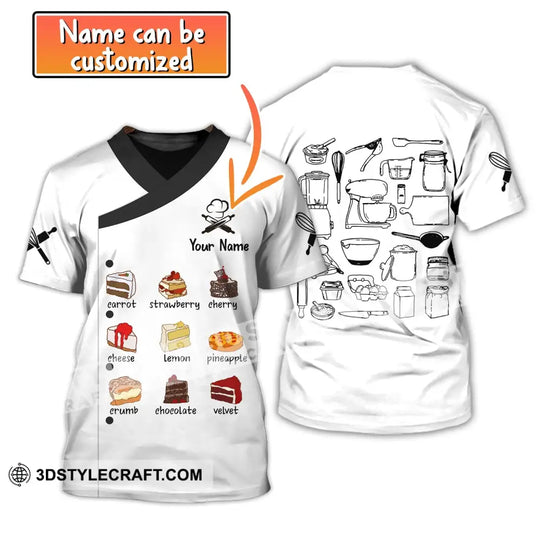 Unisex Shirt, Custom Name Shirt for Chef, Baking Lover T-shirt, Baking Apparel style option 1