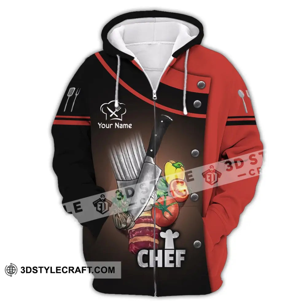 Unisex Shirt Custom Name For Chef Chefs Apparel T-Shirt Zipper Hoodie / S T-Shirt