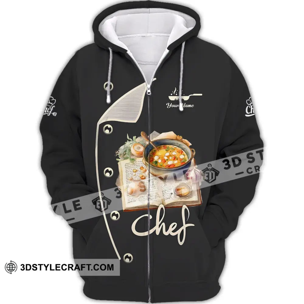 Unisex Shirt - Custom Name For Chef Cooking Recipe Zipper Hoodie / S T-Shirt