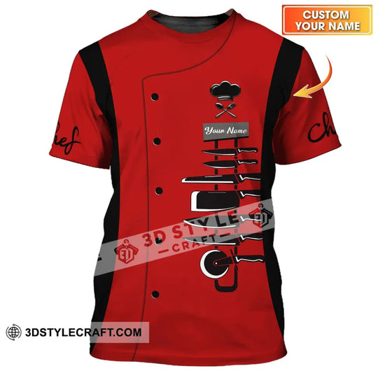 Unisex Shirt - Custom Name Shirt For Chef - Knife Collection style option 1