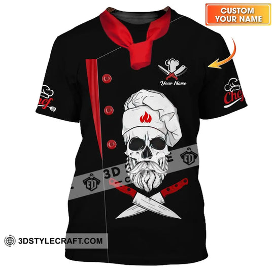 Unisex Shirt - Custom Name Shirt For Chef - Skullcap Chef style option 1