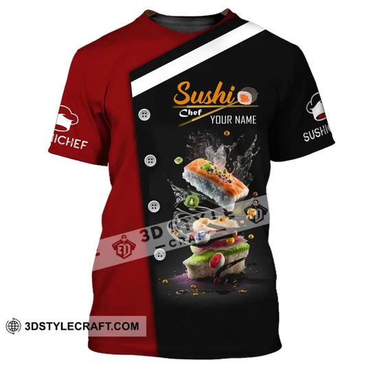Unisex Shirt, Custom Name Shirt for Chef, Sushi Chef T-shirt, Chef Apparel style option 2