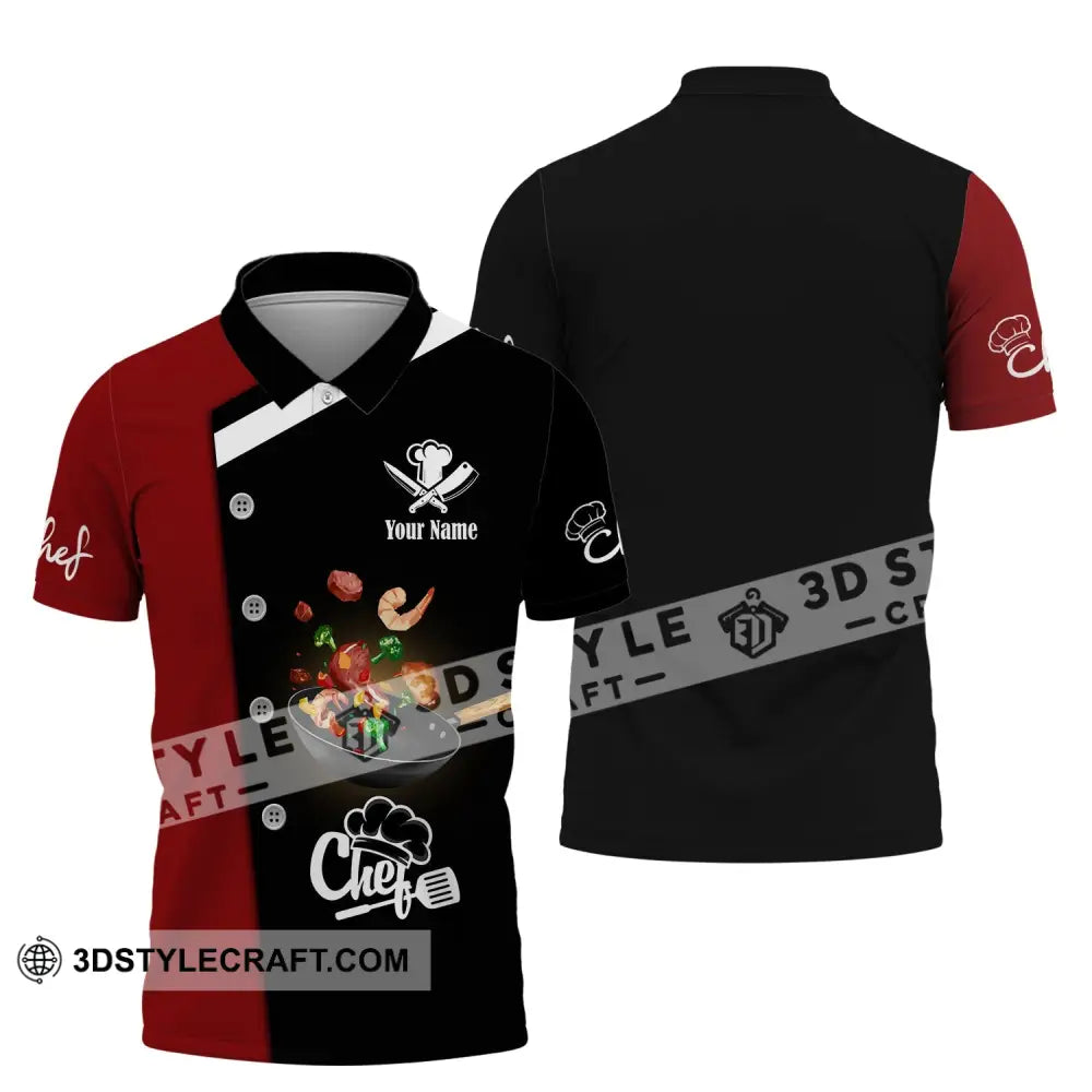 Unisex Shirt Custom Name For Chef T-Shirt Apparel Polo / S T-Shirt