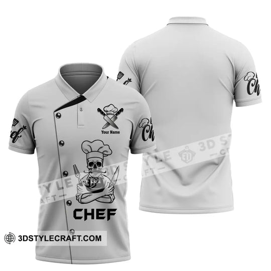 Unisex Shirt, Custom Name Shirt for Chef, Chef T-shirt, Chef Skull Beard, Chef Apparel style option 4