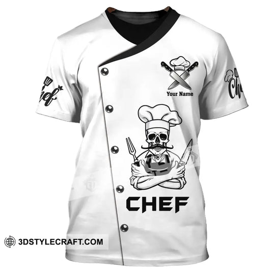 Unisex Shirt, Custom Name Shirt for Chef, Chef T-shirt, Chef Skull Beard, Chef Apparel style option 2