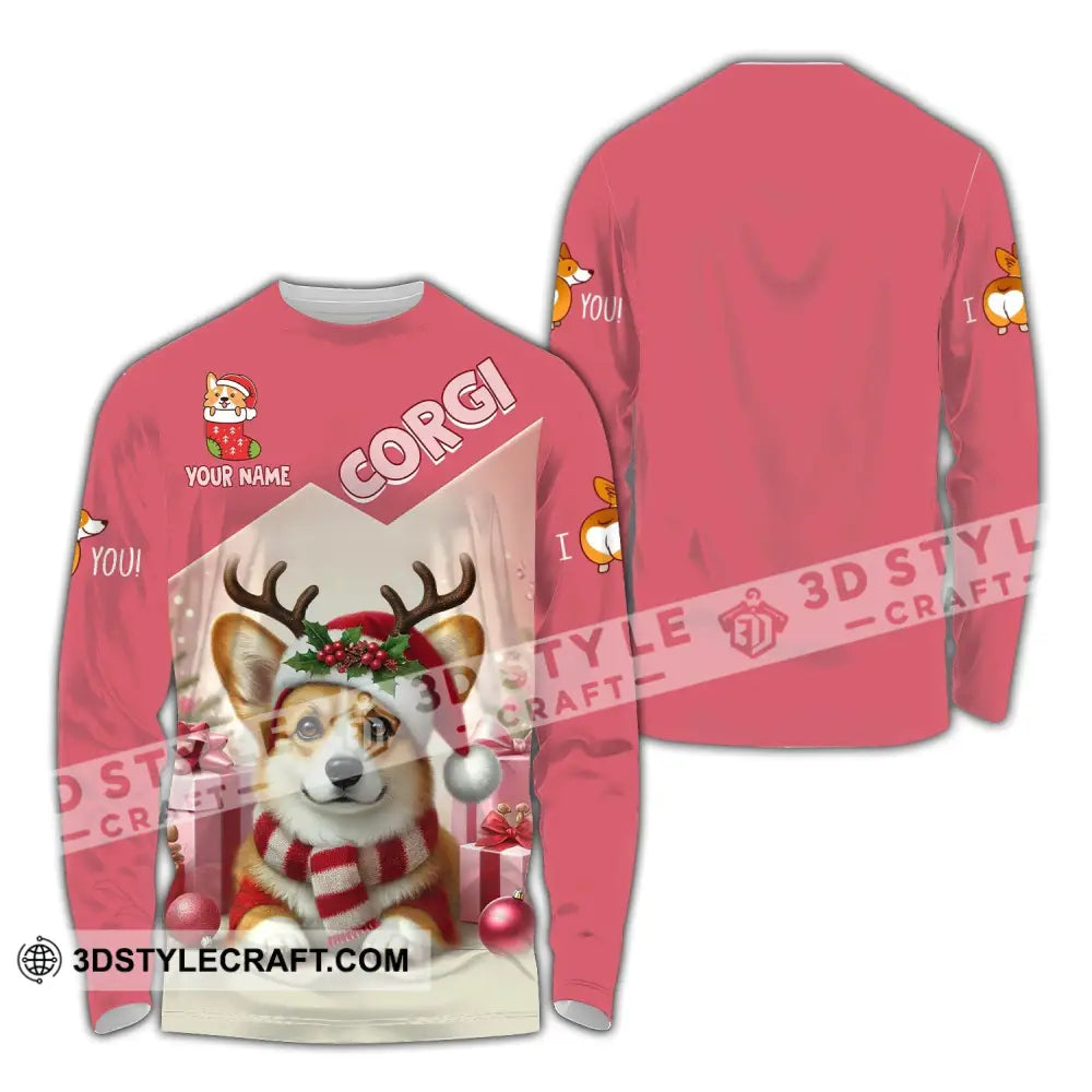 Unisex Shirt - Custom Name For Corgi Lover Long Sleeve / S T-Shirt