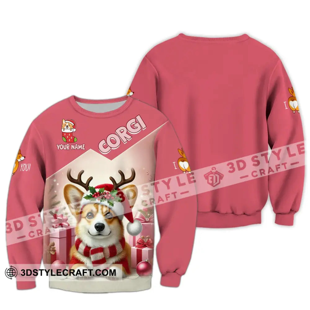 Unisex Shirt - Custom Name For Corgi Lover Long Sleeve / S T-Shirt